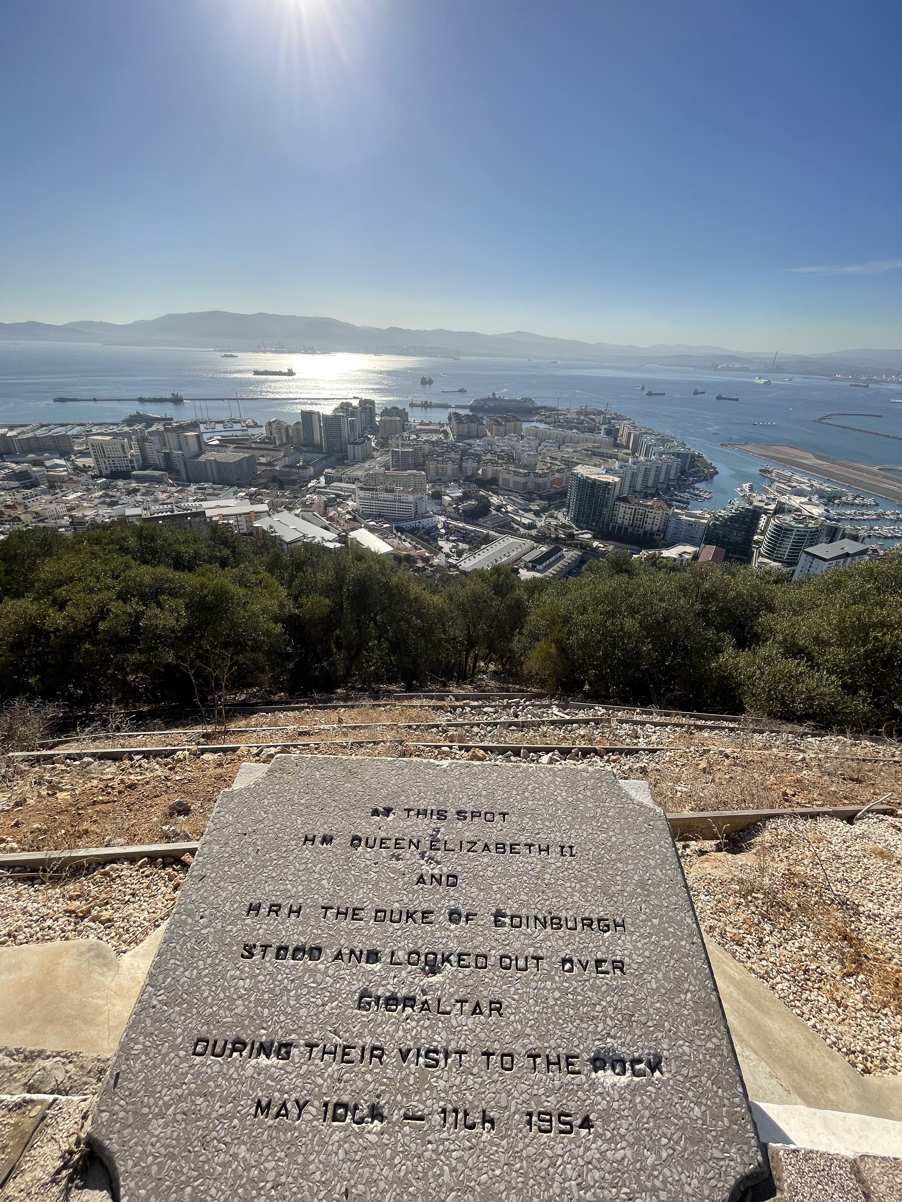 Blick vom Upper Rock auf Gibraltar