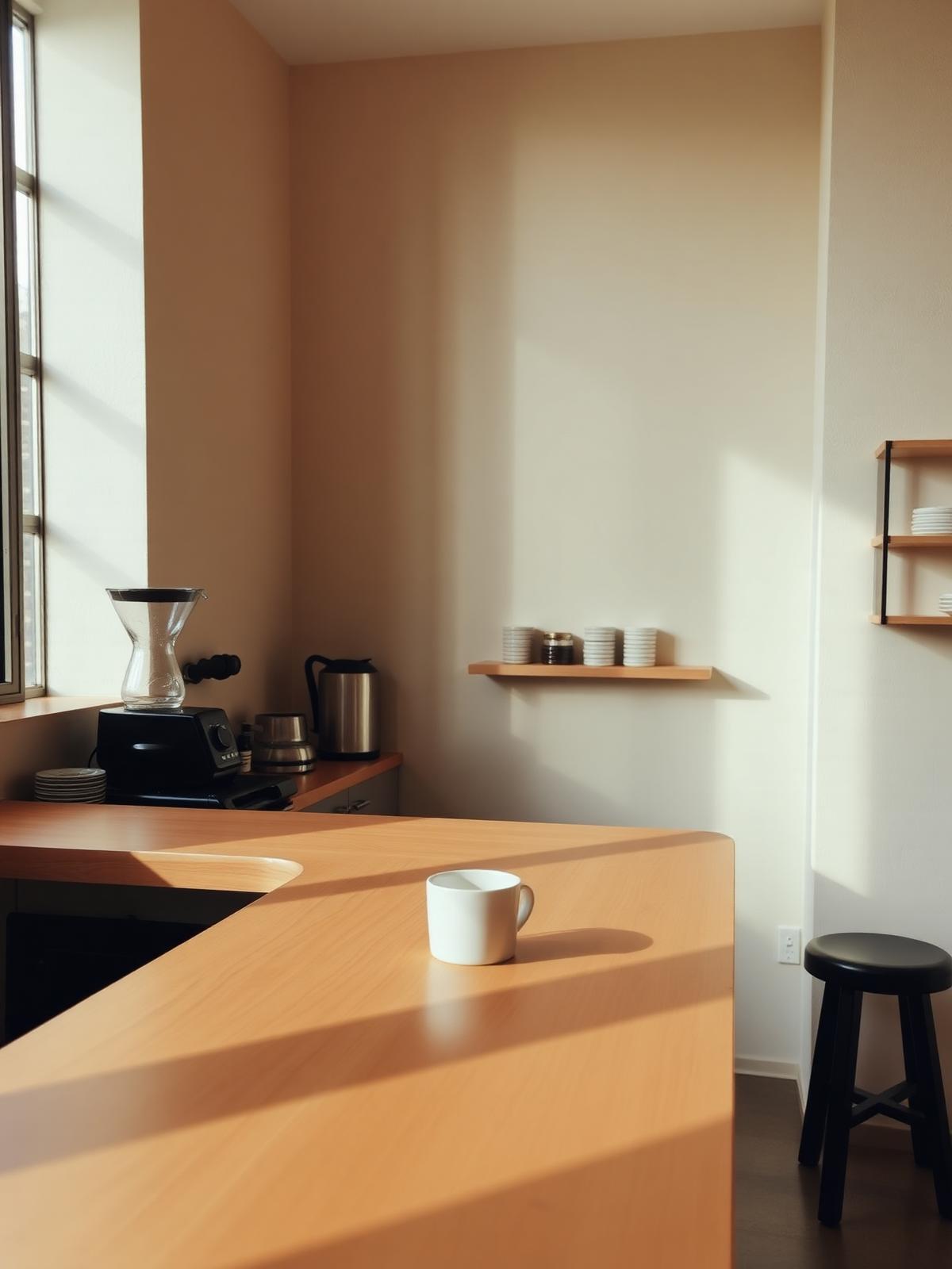 Kaffeebar mit Holztheke